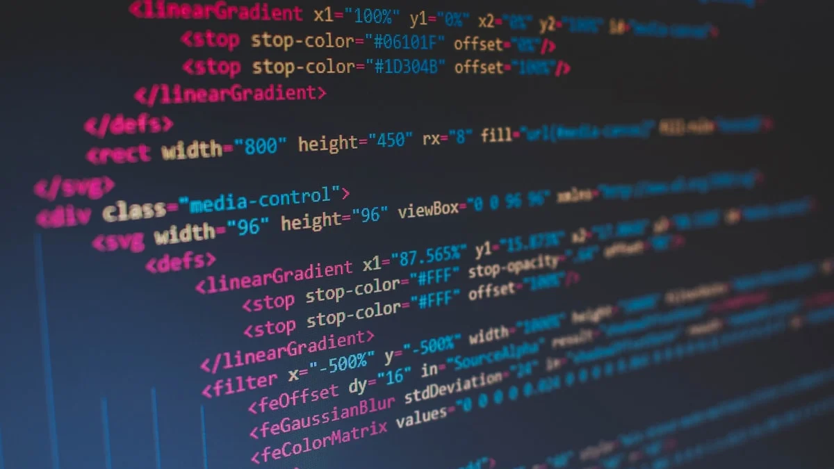 A screen displaying code with a filter effect, symbolizing the purification of the programming community.
