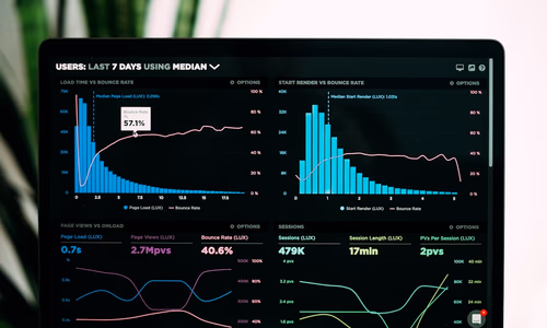 Analytics dashboard on a laptop screen with charts and graphs representing privacy-first web analytics alternatives to Google Analytics 4 in 2026
