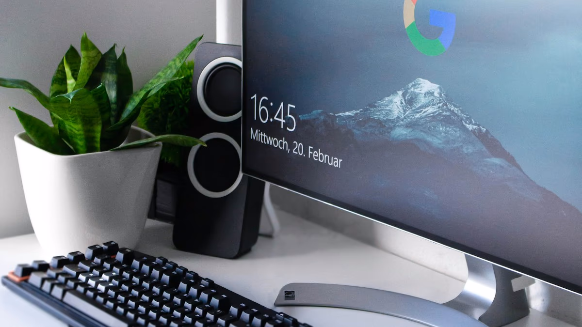 A small, power-efficient home server connected to a router, with a digital overlay of a secure encrypted tunnel, representing a private home VPN.