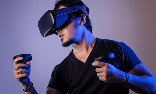 A person wearing smart glasses, representing the intersection of wearable tech and privacy.