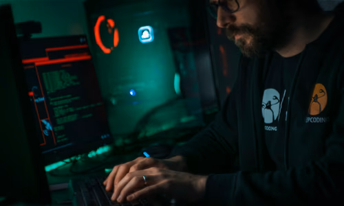 Digital shield with AI network nodes representing autonomous cybersecurity agents