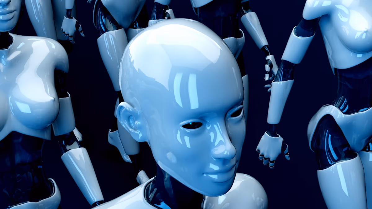 A conceptual visualization of multiple AI agents collaborating across a global digital workspace, representing the shift to agentic automation.