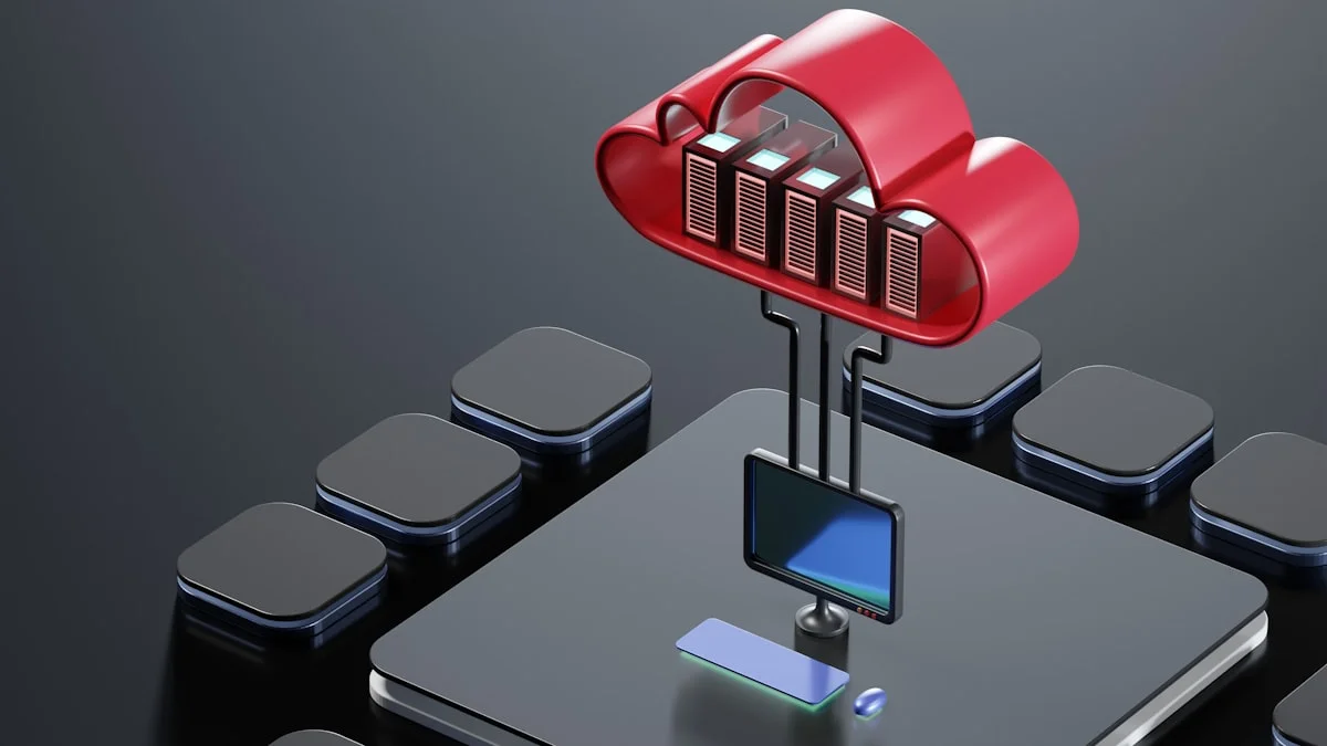 A sleek, modern home server setup representing digital independence.