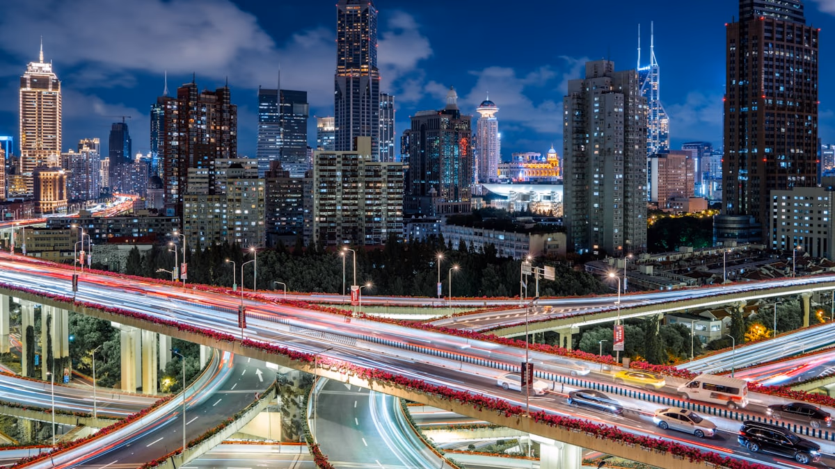 AI infrastructure and urban innovation city skyline